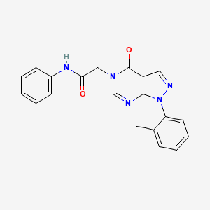 2-[1-(2-methylphenyl)-4-oxopyrazolo[3,4-d]pyrimidin-5-yl]-N-phenylacetamide