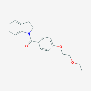 molecular formula C19H21NO3 B269370 1-[4-(2-Ethoxyethoxy)benzoyl]indoline 