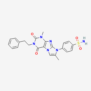 4-(1,7-dimethyl-2,4-dioxo-3-phenethyl-3,4-dihydro-1H-imidazo[2,1-f]purin-8(2H)-yl)benzenesulfonamide