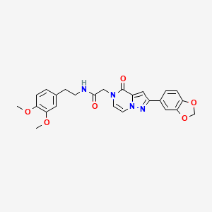 2-[2-(1,3-benzodioxol-5-yl)-4-oxopyrazolo[1,5-a]pyrazin-5(4H)-yl]-N-[2-(3,4-dimethoxyphenyl)ethyl]acetamide