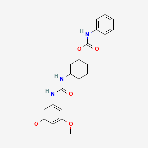 molecular formula C22H27N3O5 B2693710 3-(3-(3,5-Dimethoxyphenyl)ureido)cyclohexyl phenylcarbamate CAS No. 1351660-49-5