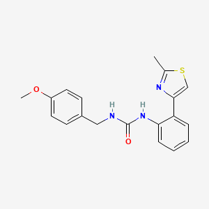 molecular formula C19H19N3O2S B2693714 1-(4-甲氧基苄基)-3-(2-(2-甲基噻唑-4-基)苯基)脲 CAS No. 1788557-61-8