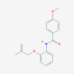 molecular formula C18H19NO3 B269372 4-methoxy-N-{2-[(2-methylprop-2-en-1-yl)oxy]phenyl}benzamide 