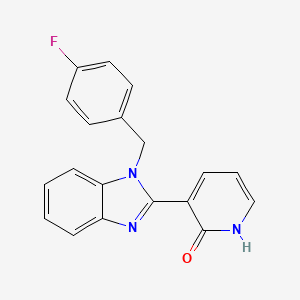 molecular formula C19H14FN3O B2693727 3-[1-(4-fluorobenzyl)-1H-1,3-benzimidazol-2-yl]-2(1H)-pyridinone CAS No. 861211-94-1