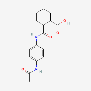 molecular formula C16H20N2O4 B2693729 2-{[4-(Acetylamino)anilino]carbonyl}cyclohexanecarboxylic acid CAS No. 414895-31-1
