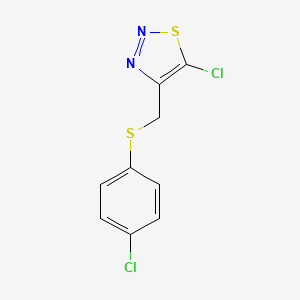 molecular formula C9H6Cl2N2S2 B2693735 4-Chlorophenyl (5-chloro-1,2,3-thiadiazol-4-yl)methyl sulfide CAS No. 338406-61-4