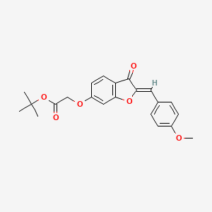 molecular formula C22H22O6 B2693743 (Z)-tert-butyl 2-((2-(4-methoxybenzylidene)-3-oxo-2,3-dihydrobenzofuran-6-yl)oxy)acetate CAS No. 623117-77-1