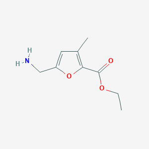 molecular formula C9H13NO3 B2693744 Ethyl 5-(aminomethyl)-3-methylfuran-2-carboxylate CAS No. 2248378-29-0