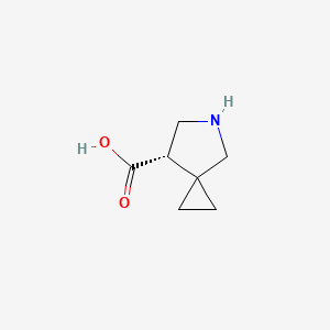 molecular formula C7H11NO2 B2693746 (S)-5-Aza-spiro[2.4]heptane-7-carboxylic acid CAS No. 1427203-49-3