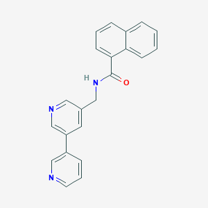 molecular formula C22H17N3O B2693748 N-([3,3'-bipyridin]-5-ylmethyl)-1-naphthamide CAS No. 2210140-34-2