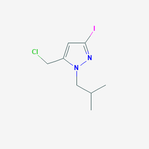 molecular formula C8H12ClIN2 B2693750 5-(Chloromethyl)-3-iodo-1-(2-methylpropyl)pyrazole CAS No. 2226182-05-2