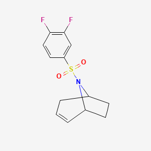 molecular formula C13H13F2NO2S B2693755 (1R,5S)-8-((3,4-difluorophenyl)sulfonyl)-8-azabicyclo[3.2.1]oct-2-ene CAS No. 1797571-23-3