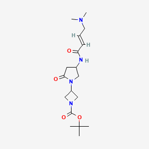 Tert-butyl 3-[4-[[(E)-4-(dimethylamino)but-2-enoyl]amino]-2-oxopyrrolidin-1-yl]azetidine-1-carboxylate