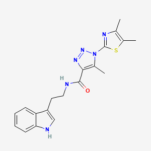 molecular formula C19H20N6OS B2693764 N-(2-(1H-indol-3-yl)ethyl)-1-(4,5-dimethylthiazol-2-yl)-5-methyl-1H-1,2,3-triazole-4-carboxamide CAS No. 1251682-72-0