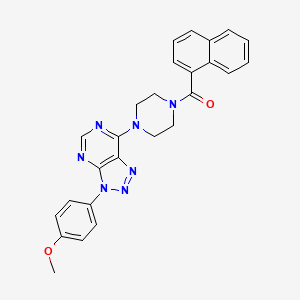 molecular formula C26H23N7O2 B2693774 (4-(3-(4-methoxyphenyl)-3H-[1,2,3]triazolo[4,5-d]pyrimidin-7-yl)piperazin-1-yl)(naphthalen-1-yl)methanone CAS No. 920204-66-6