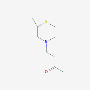 molecular formula C10H19NOS B2693785 4-(2,2-二甲基硫代吗啉-4-基)丁酮 CAS No. 1600592-31-1