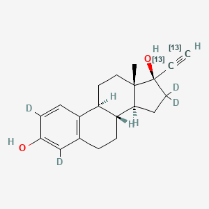 molecular formula C20H24O2 B2693787 Ethynyl Estradiol-13C2D4 CAS No. 2483735-63-1