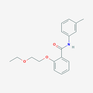 molecular formula C18H21NO3 B269379 2-(2-ethoxyethoxy)-N-(3-methylphenyl)benzamide 