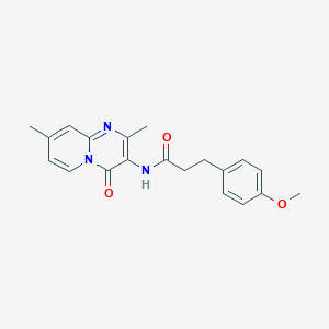 molecular formula C20H21N3O3 B2693799 N-(2,8-dimethyl-4-oxo-4H-pyrido[1,2-a]pyrimidin-3-yl)-3-(4-methoxyphenyl)propanamide CAS No. 946381-76-6