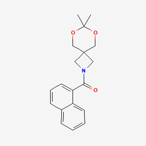 molecular formula C19H21NO3 B2693802 (7,7-Dimethyl-6,8-dioxa-2-azaspiro[3.5]nonan-2-yl)(naphthalen-1-yl)methanone CAS No. 1396626-01-9