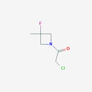 molecular formula C6H9ClFNO B2693804 2-氯-1-(3-氟-3-甲基-氮杂环丁烷-1-基)乙酮 CAS No. 2099712-22-6