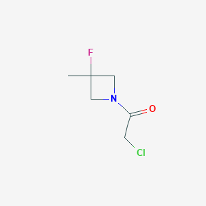 molecular formula C6H9ClFNO B2693804 2-Chloro-1-(3-fluoro-3-methyl-azetidin-1-yl)ethanone CAS No. 2099712-22-6