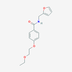 molecular formula C16H19NO4 B269381 4-(2-ethoxyethoxy)-N-(2-furylmethyl)benzamide 