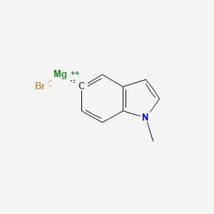 molecular formula C9H8BrMgN B2693811 Magnesium;1-methyl-5H-indol-5-ide;bromide CAS No. 1221435-46-6