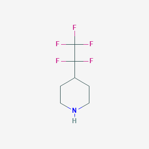 molecular formula C7H10F5N B2693814 4-(1,1,2,2,2-Pentafluoroethyl)piperidine CAS No. 2205682-98-8
