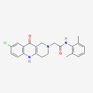 molecular formula C22H22ClN3O2 B2693822 2-(8-chloro-10-oxo-3,4-dihydrobenzo[b][1,6]naphthyridin-2(1H,5H,10H)-yl)-N-(2,6-dimethylphenyl)acetamide CAS No. 1226455-28-2