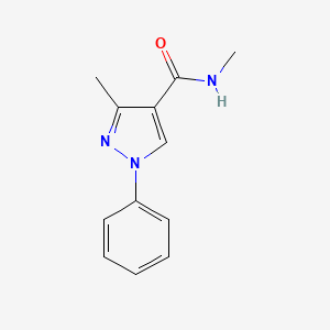 molecular formula C12H13N3O B2693832 N,3-dimethyl-1-phenyl-1H-pyrazole-4-carboxamide CAS No. 1327556-09-1