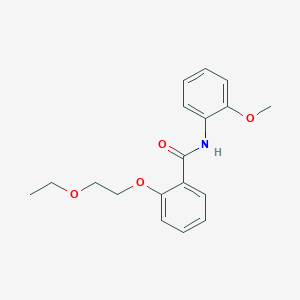 molecular formula C18H21NO4 B269384 2-(2-ethoxyethoxy)-N-(2-methoxyphenyl)benzamide 