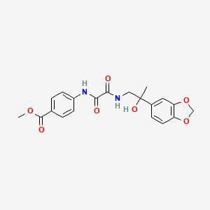 Methyl 4-(2-((2-(benzo[d][1,3]dioxol-5-yl)-2-hydroxypropyl)amino)-2-oxoacetamido)benzoate