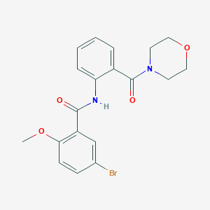 molecular formula C19H19BrN2O4 B269385 5-bromo-2-methoxy-N-[2-(4-morpholinylcarbonyl)phenyl]benzamide 