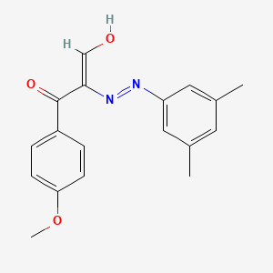 (2E)-2-[2-(3,5-dimethylphenyl)hydrazin-1-ylidene]-3-(4-methoxyphenyl)-3-oxopropanal