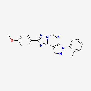 molecular formula C20H16N6O B2693858 2-(4-methoxyphenyl)-7-(o-tolyl)-7H-pyrazolo[4,3-e][1,2,4]triazolo[1,5-c]pyrimidine CAS No. 900881-87-0