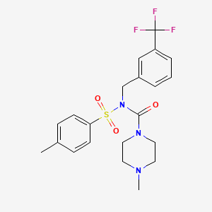 4-methyl-N-tosyl-N-(3-(trifluoromethyl)benzyl)piperazine-1-carboxamide