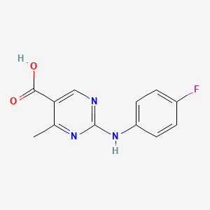 molecular formula C12H10FN3O2 B2693867 2-[(4-Fluorophenyl)amino]-4-methylpyrimidine-5-carboxylic acid CAS No. 941266-30-4