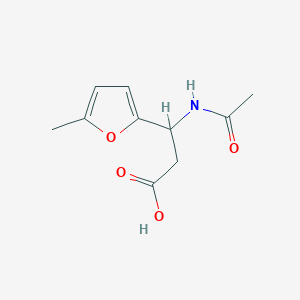 molecular formula C10H13NO4 B2693868 3-Acetamido-3-(5-methylfuran-2-yl)propanoic acid CAS No. 1343273-67-5