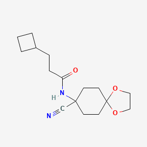 N-(8-Cyano-1,4-dioxaspiro[4.5]decan-8-yl)-3-cyclobutylpropanamide