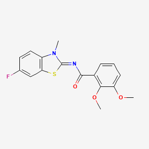 (E)-N-(6-fluoro-3-methylbenzo[d]thiazol-2(3H)-ylidene)-2,3-dimethoxybenzamide