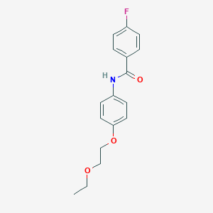 molecular formula C17H18FNO3 B269388 N-[4-(2-ethoxyethoxy)phenyl]-4-fluorobenzamide 