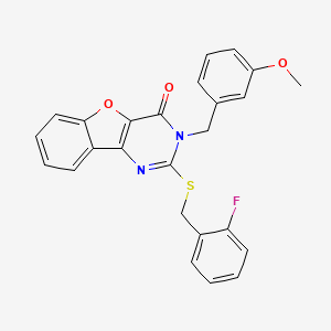 2-[(2-fluorobenzyl)sulfanyl]-3-(3-methoxybenzyl)[1]benzofuro[3,2-d]pyrimidin-4(3H)-one