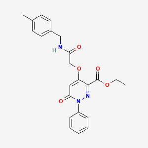 Ethyl 4-(2-((4-methylbenzyl)amino)-2-oxoethoxy)-6-oxo-1-phenyl-1,6-dihydropyridazine-3-carboxylate