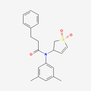 N-(3,5-dimethylphenyl)-N-(1,1-dioxido-2,3-dihydrothiophen-3-yl)-3-phenylpropanamide