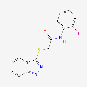 2-([1,2,4]triazolo[4,3-a]pyridin-3-ylthio)-N-(2-fluorophenyl)acetamide