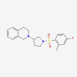 2-(1-((4-Fluoro-2-methylphenyl)sulfonyl)pyrrolidin-3-yl)-1,2,3,4-tetrahydroisoquinoline