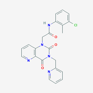 molecular formula C22H18ClN5O3 B2693897 N-(3-chloro-2-methylphenyl)-2-(2,4-dioxo-3-(pyridin-2-ylmethyl)-3,4-dihydropyrido[3,2-d]pyrimidin-1(2H)-yl)acetamide CAS No. 946370-95-2