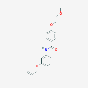 molecular formula C20H23NO4 B269390 4-(2-methoxyethoxy)-N-{3-[(2-methylprop-2-en-1-yl)oxy]phenyl}benzamide 