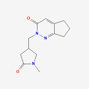 1-methyl-4-({3-oxo-2H,3H,5H,6H,7H-cyclopenta[c]pyridazin-2-yl}methyl)pyrrolidin-2-one